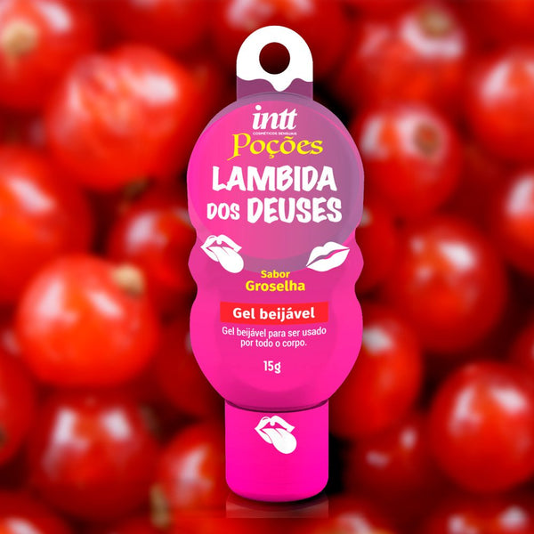 Poção Lambida dos Deuses Gel Beijável sabor Grosella con Efecto Tibio 15g (lubricante comestible con calor)