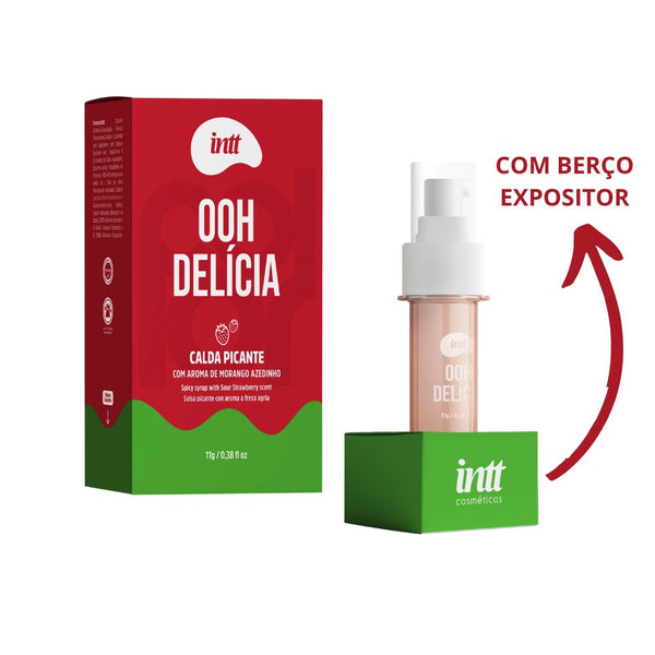 Oh Delícia Calda Beijável Efecto Picante sabor Morango Azedinho 11g (lubricante comestible picante)