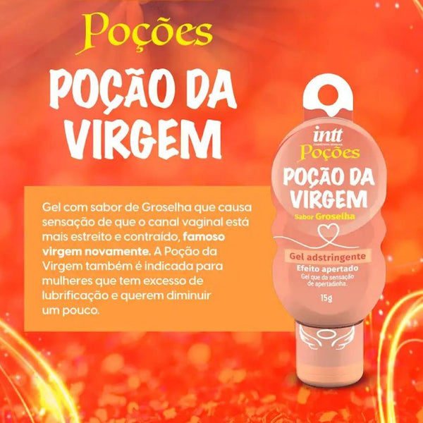 Poção Da Virgem Gel Adstringente Femenino sabor Grosella 15g (astringente vaginal)