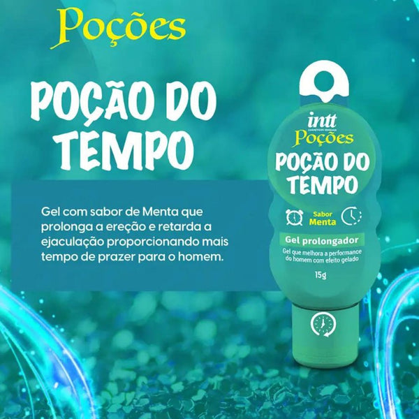 Poção Do Tempo Gel Prolongador Masculino sabor Menta 15g (prolongador para él)
