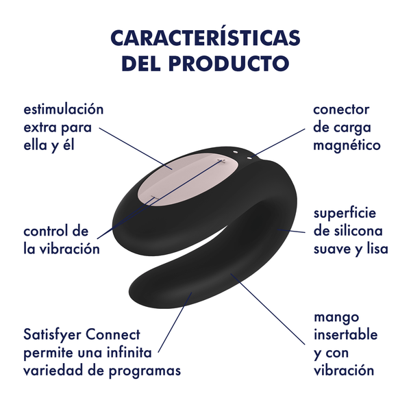 SATISFYER | Double Joy | Negro