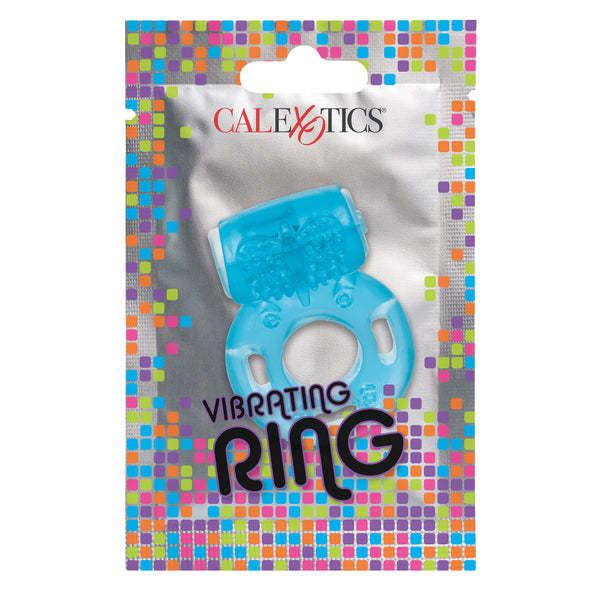Foil Pack Vibrating Cock Ring - Blue