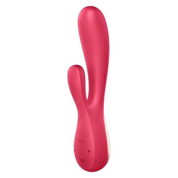 Satisfyer Mono Flex Recargable Silicone Conejo Vibrador con APP - Rojo