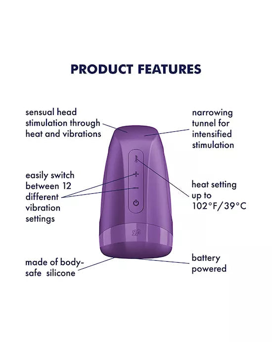 Satisfyer Men Heat Vibration a pilas - caracteristicas del producto