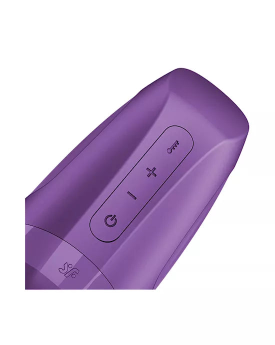 Satisfyer Men Heat Vibration a pilas - detalle panel de control