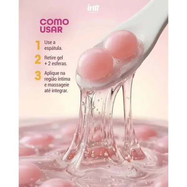Bubble Vibes Gel Sensorial con Microesferas sabor Chicle 120g (gel deslizante y vibrante)