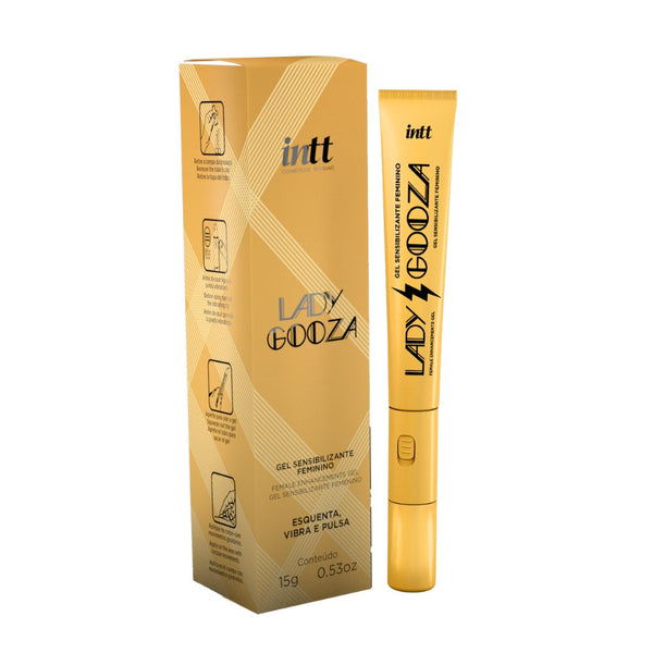 Lady Gooza Gel Estimulante Femenino con Punta Vibratoria sabor Tutti Frutti 15ml (estimulante vibrador para ella)