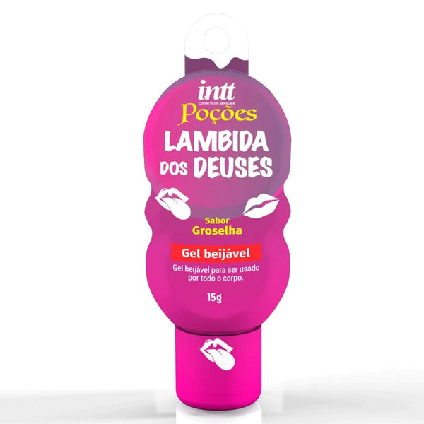 Poção Lambida dos Deuses Gel Beijável sabor Grosella con Efecto Tibio 15g (lubricante comestible con calor)