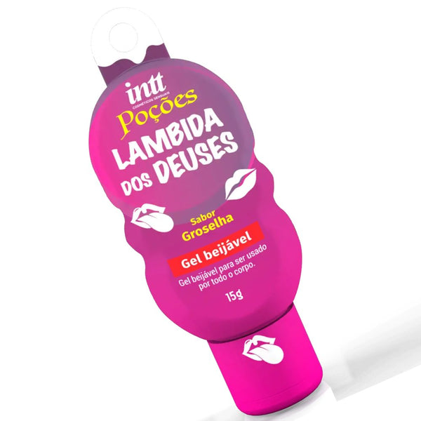 Poção Lambida dos Deuses Gel Beijável sabor Grosella con Efecto Tibio 15g (lubricante comestible con calor)
