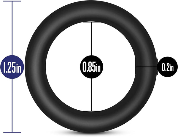 Performance VS2 Pure Premium Silicone Cock Rings - Small - Black