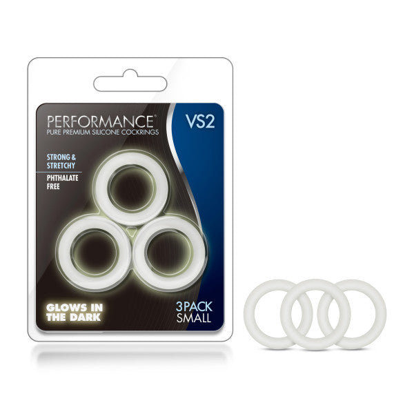 Performance VS2 Pure Premium Silicone Cock Rings - Small - White