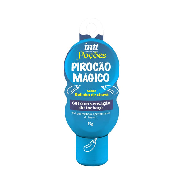 Poção Pirocão Mágico Gel Vasodilatador Masculino sabor Bolinho de Chuva 15g (estimulante para él)