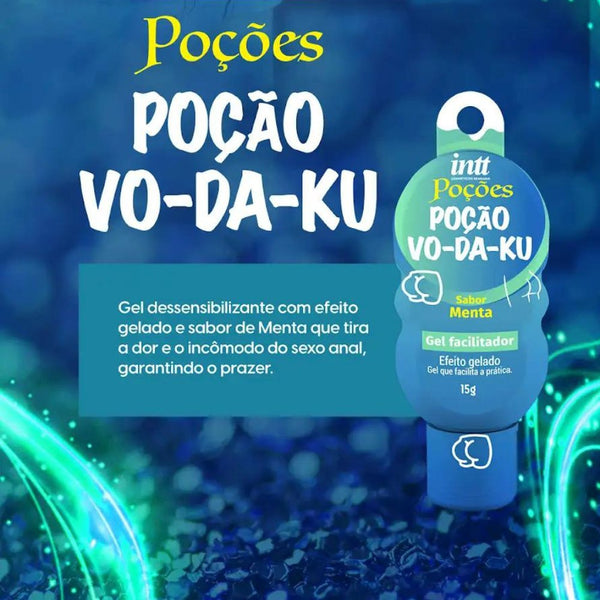 Poção Vô-Da-Ku Gel Facilitador con Efecto Helado sabor Menta 15g (efecto frío facilitador)