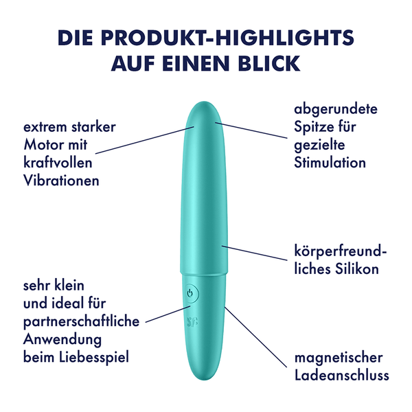 Satisfyer Ultra Power Bullet 6 Turquoise - características