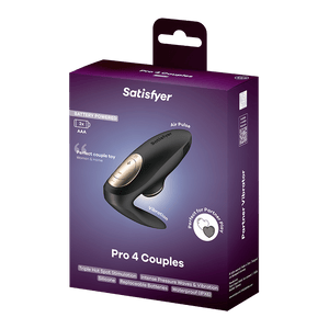 Satisfyer Pro 4 Couples a pilas - empaque/caja