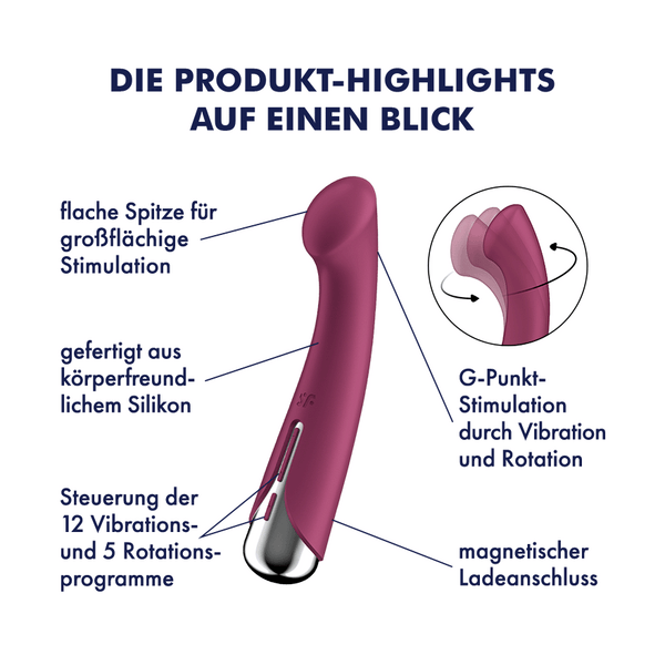 Satisfyer Spinning G-Spot 1 Red - feature highlights