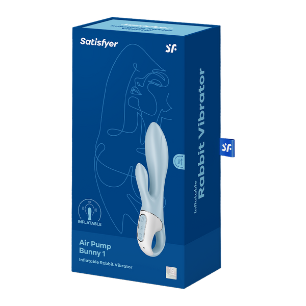 SATISFYER | Air Pump Bunny 1 | Conejo Recargable Inflable (Celeste)