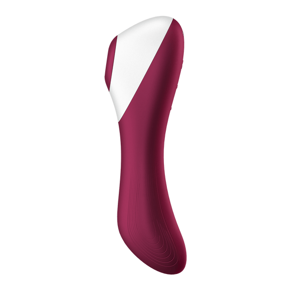 Satisfyer Dual Crush Bordeaux - side view