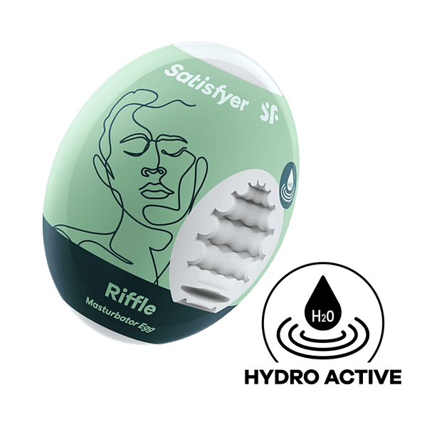 Satisfyer Masturbator Egg Riffle - envase tipo huevo
