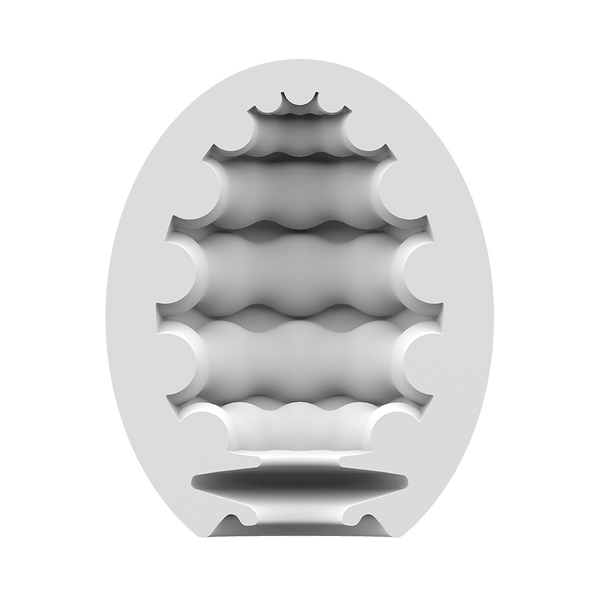 Satisfyer Masturbator Egg Riffle - textura interior acanalada