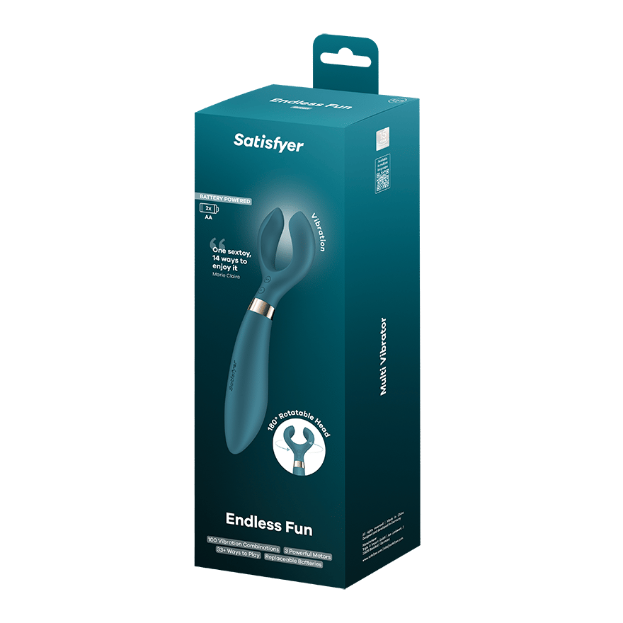 Satisfyer Endless Fun a pilas - empaque/caja