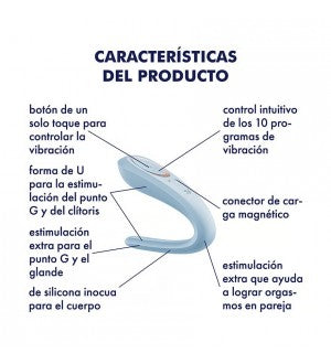 Satisfyer Double Classic Blue - caracteristicas