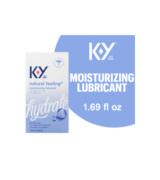 KY Hydrate Lubricante hidratante de sensación natural con ácido hialurónico 1.69 oz