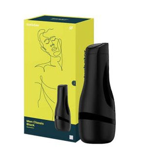 Satisfyer Men Classic Black - masturbador manual para hombres, vista del empaque