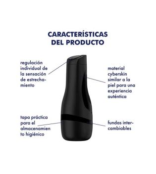 Satisfyer Men Classic Black - detalle de textura interior