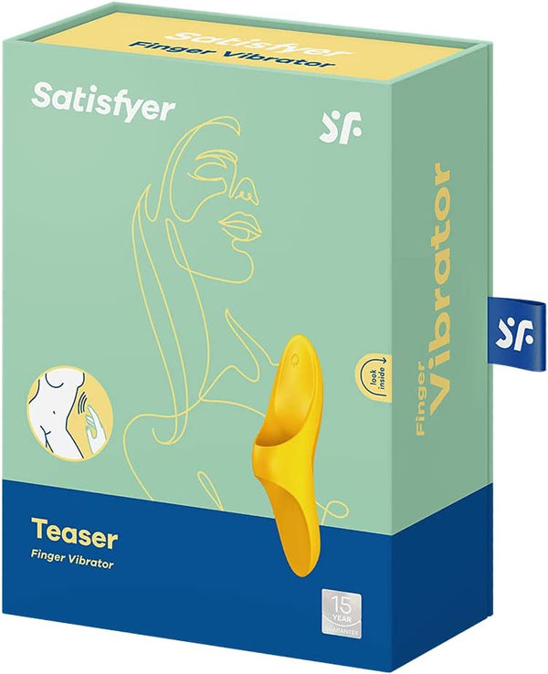 Satisfyer Teaser Rechargeable Silicone Finger Vibrator - Yellow