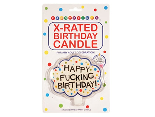 X-RATED Vela de cumpleaños