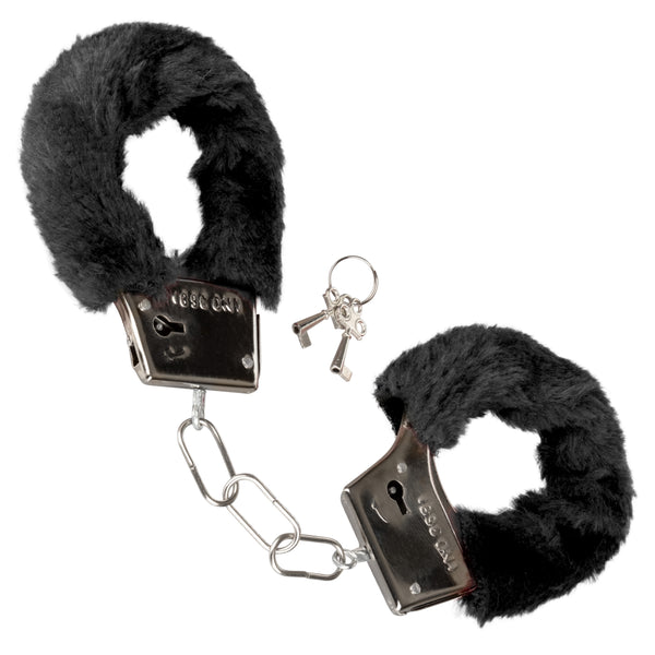 Beginner's Furry Handcuffs - Esposas con peluche negras